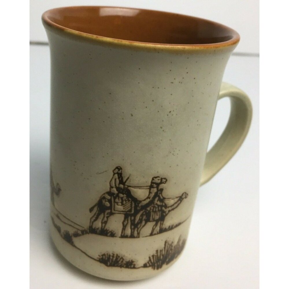 Ashdale Pottery Tea Coffee Mug Desert Camel Caravan Earthenware Made in England